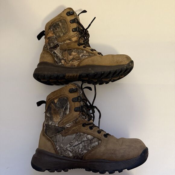 Rocky Youth Outdoor Hunting Boots Size 3M Camo Brown Hiking Thinsulate Insulated - Picture 5 of 10